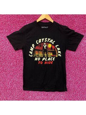 Friday the 13th Jason Vorhees Camp Crystal Lake No Place To Hide Horror Tshirt S